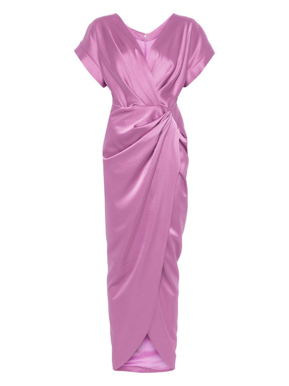 Abito lungo Jaya in viola Rhea Costa - donna 