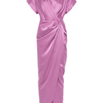 Abito lungo Jaya in viola Rhea Costa - donna 