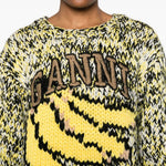Maglione con stampa in giallo Ganni - donna 