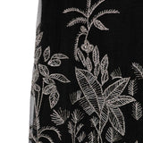 Gonna midi con ricamo a fiori in nero Costarellos - donna 