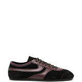 Sneakers in pelle con design a pannelli in nero 