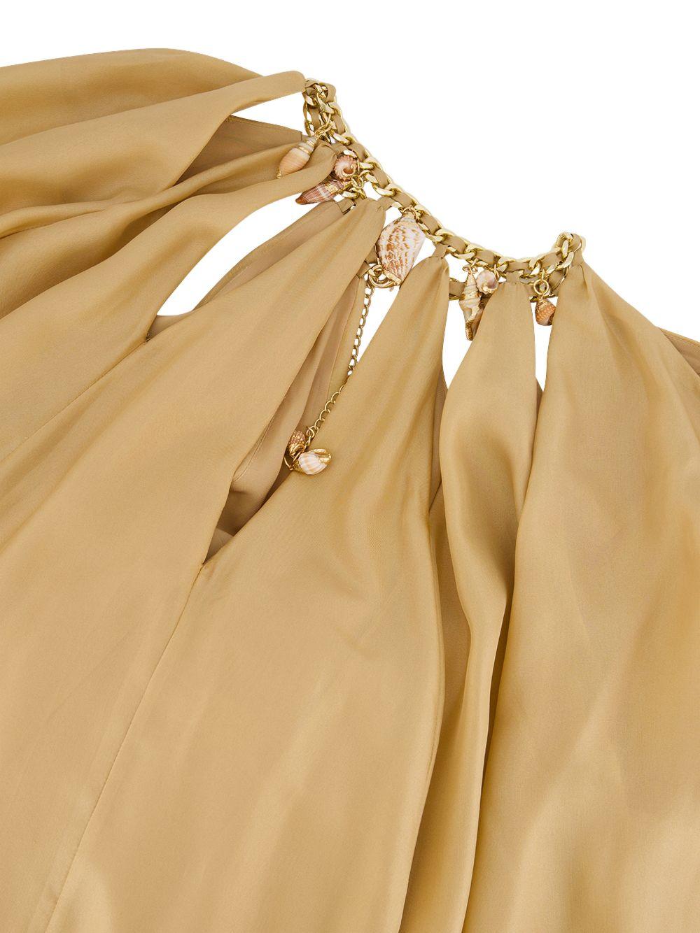 Abito lungo con cut-out Mahon in beige 