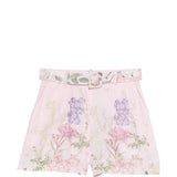 Pantaloncini con cintura e stampa floreale in rosa Charo ruiz ibiza 1989 - donna 