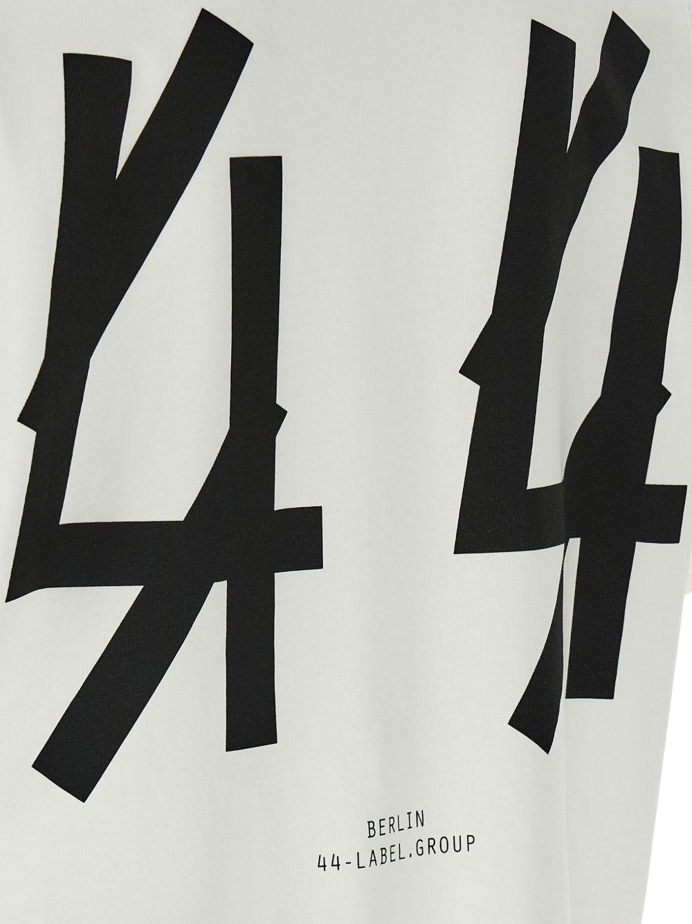 T-shirt con stampa grafica in bianco 44 label group - uomo 