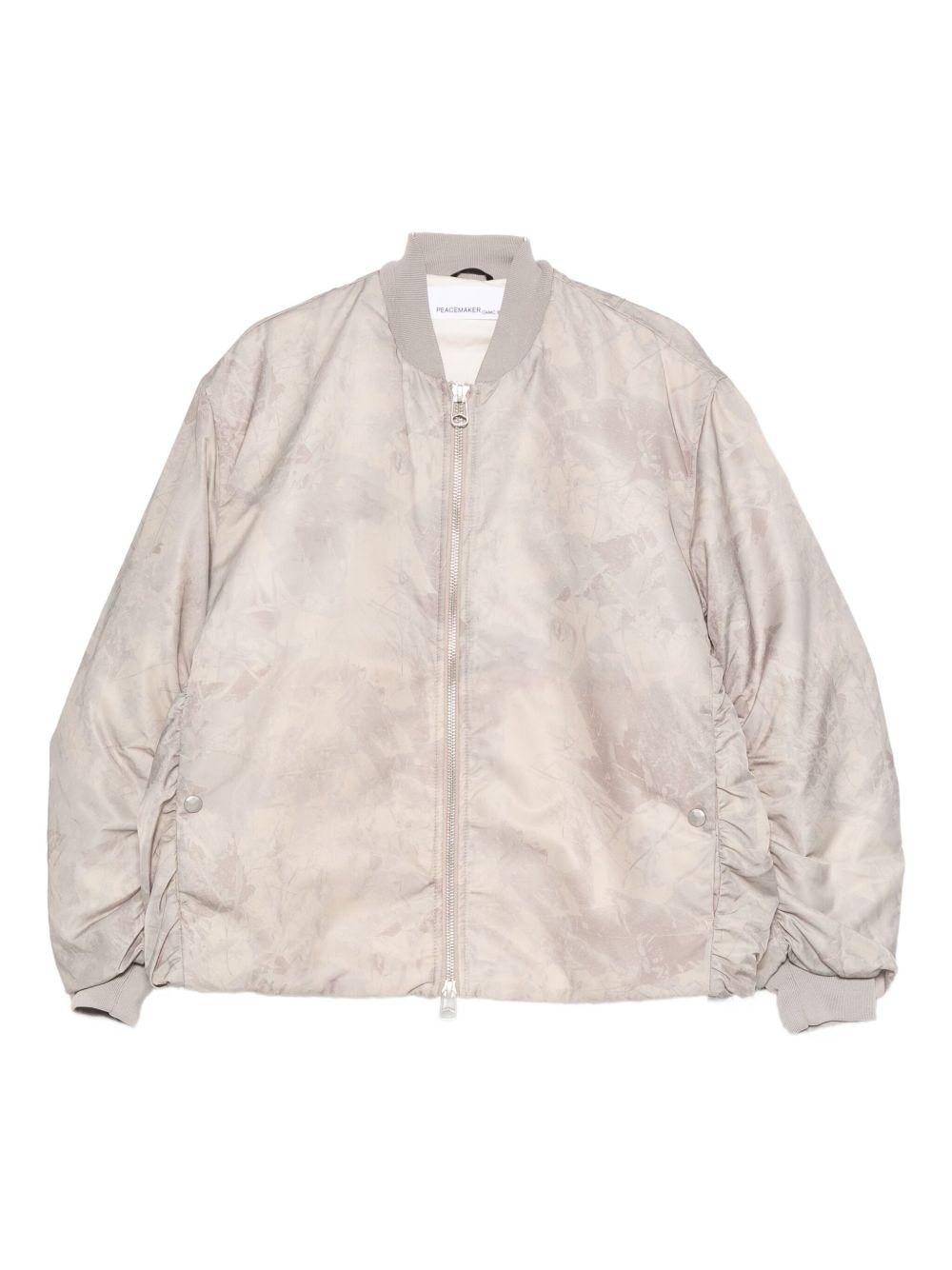 Bomber con zip in beige Oamc peacemaker - uomo 