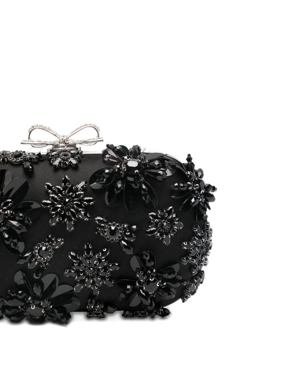 Clutch con decorazione in nero Self-Portrait - donna 