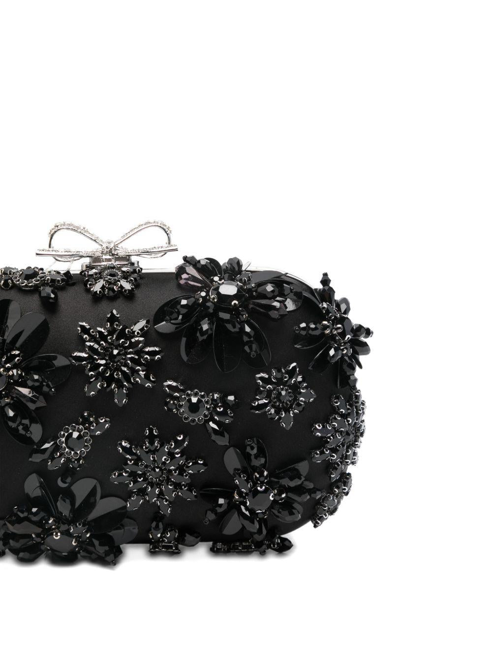 Clutch con decorazione in nero Self-Portrait - donna 