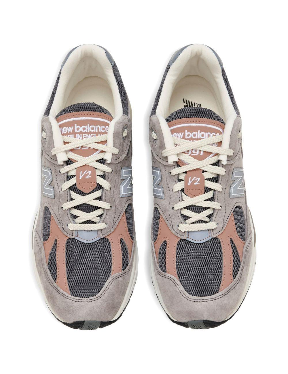 Sneakers 991v2 con inserti traforati in grigio New balance - unisex 