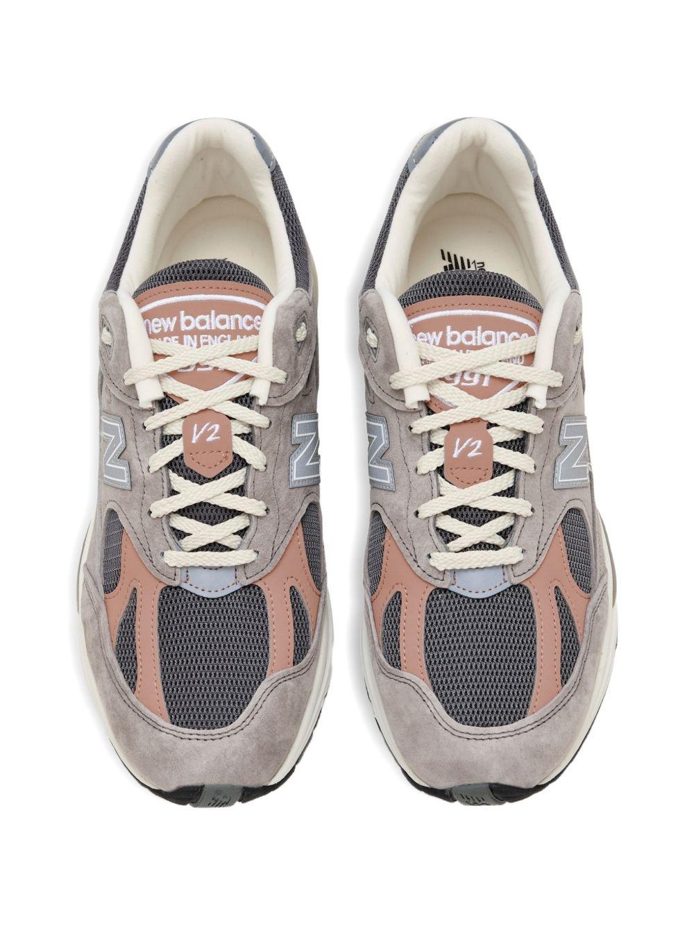 Sneakers 991v2 con inserti traforati in grigio New balance - unisex 