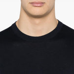 T-shirt girocollo in blu John smedley - uomo 