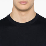 T-shirt girocollo in blu John smedley - uomo 