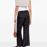 Pantaloni con stampa monogramma in nero - TOTEME  - donna 