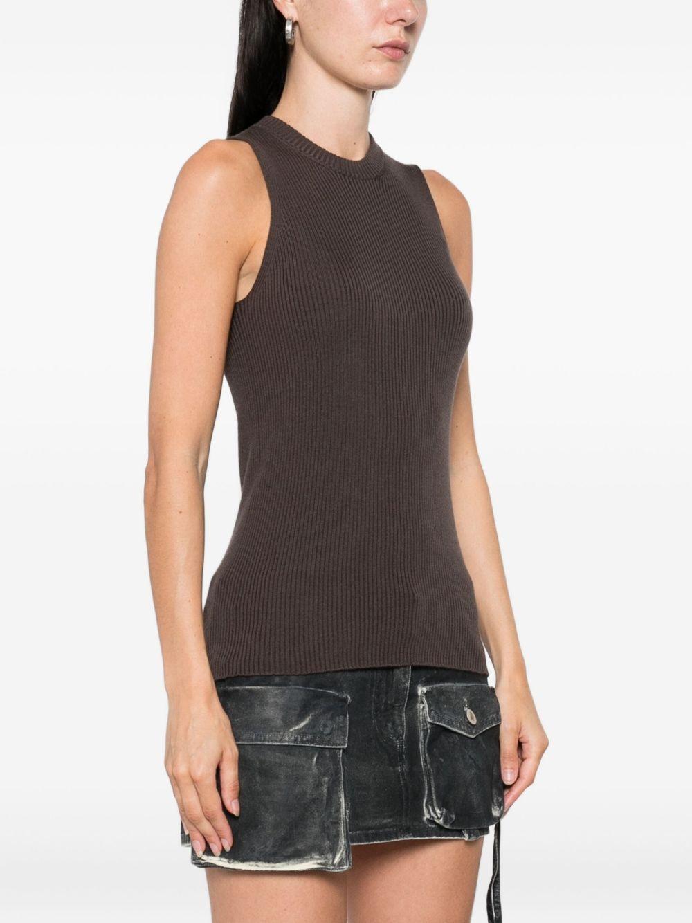 Top a coste in marrone Rick owens - donna 