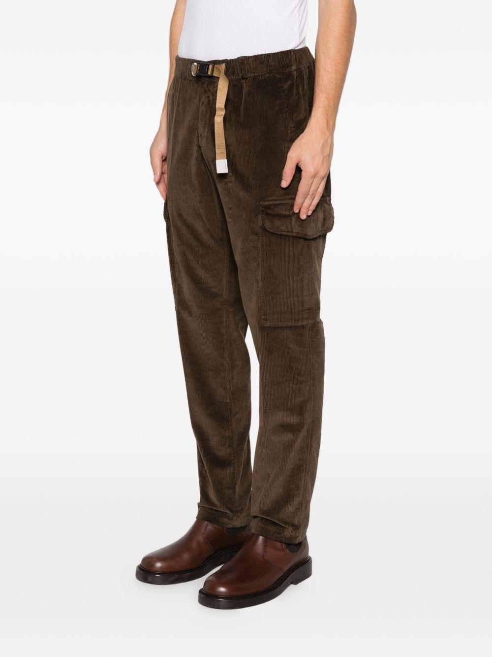 Pantaloni in velluto a coste con cintura in marrone Whitesand - uomo 