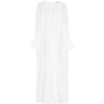 Abito lungo con polsini svasati in bianco Darkpark - donna 