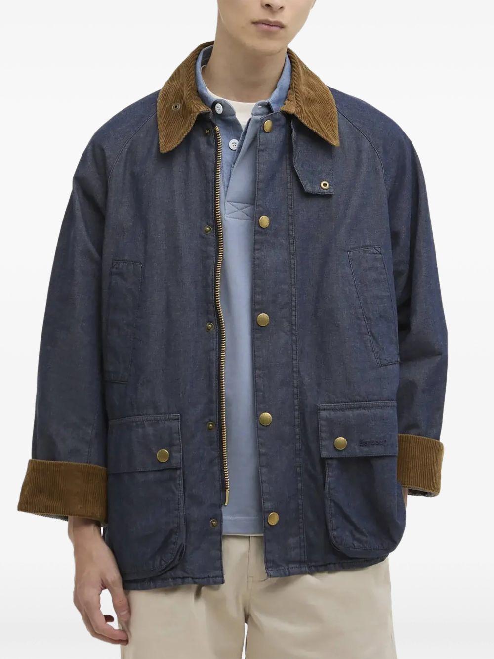 Giacca Bedale con risvolti in blu Barbour - uomo 