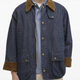 Giacca Bedale con risvolti in blu Barbour - uomo 