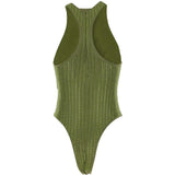 Costume da bagno con strass in verde Venuja - donna 