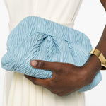 Clutch bios media in azzurro Themoirè - donna 