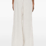 Pantaloni a vita alta con pizzo in AVORIO Maurizio - donna 