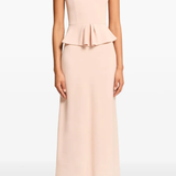 Abito lungo nocturne con cristalli in rosa Jenny packham - donna 