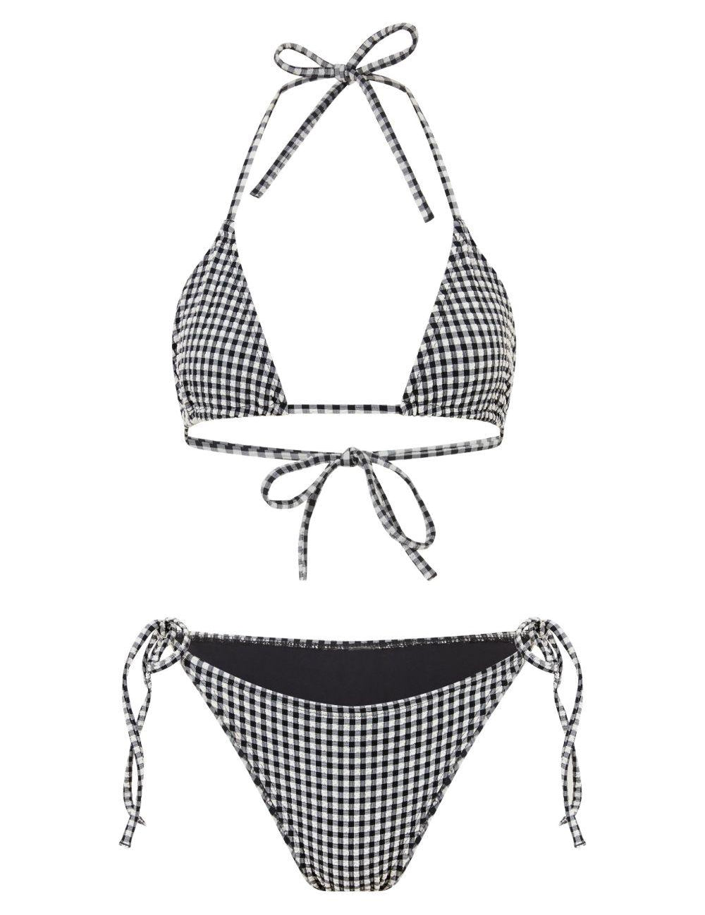 BIkini sabrina a quadri in bianco e nero Hunza G - donna 