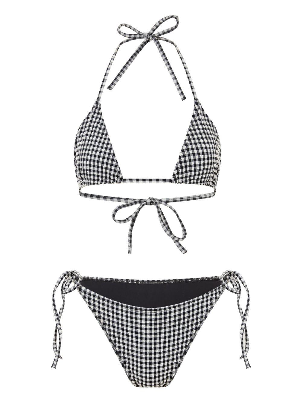 BIkini sabrina a quadri in bianco e nero Hunza G - donna 