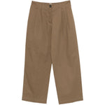 Pantaloni con pieghe in marrone Toteme - donna 