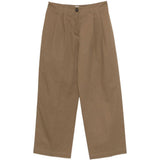 Pantaloni con pieghe in marrone Toteme - donna 
