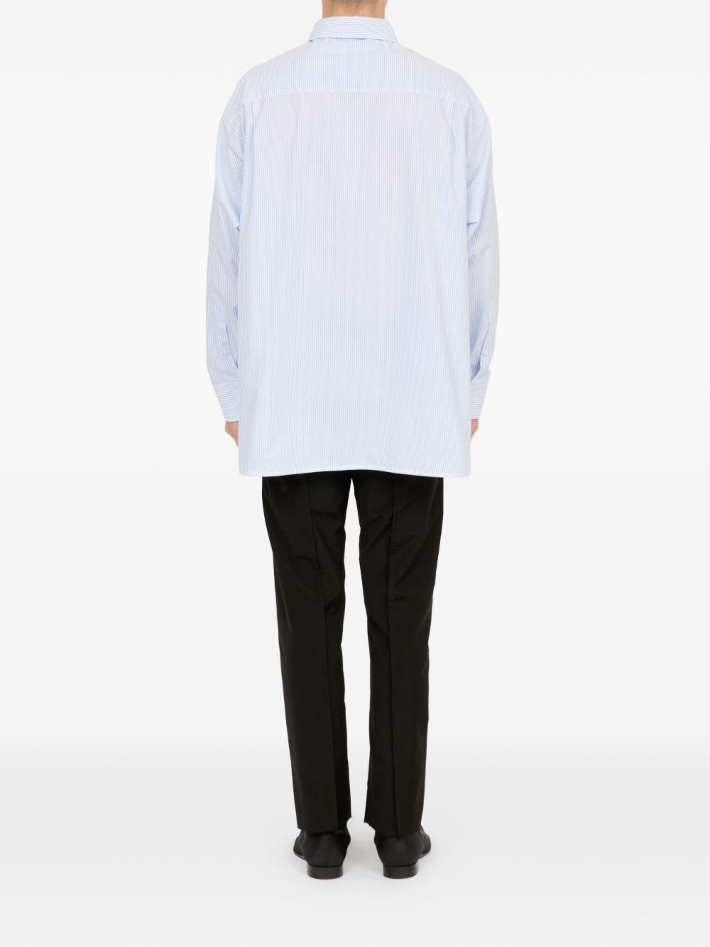 Camicia a righe in celeste Mm6 maison margiela - uomo 