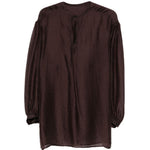Camicia girocollo in marrone Yohji yamamoto - uomo 