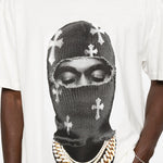 T-shirt con stampa Mask Crosses in bianco Ih nom uh nit - uomo 