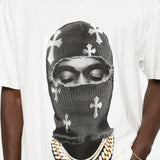 T-shirt con stampa Mask Crosses in bianco Ih nom uh nit - uomo 