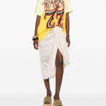T-shirt con stampa in giallo The attico - donna 