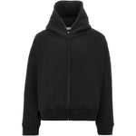 Felpa con cappuccio e zip in nero Entire studios - unisex 