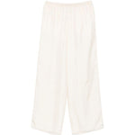 Pantaloni palazzo di seta in avorio Toteme - donna 