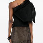 Top drappeggiato asmmetrico in nero Rick owens - donna 