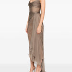 Abito da sera con spacco heidi in grigio Maria lucia hohan - donna 