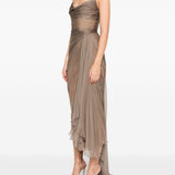 Abito da sera con spacco heidi in grigio Maria lucia hohan - donna 