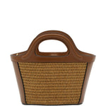Borsa tropicalia con ricamo 