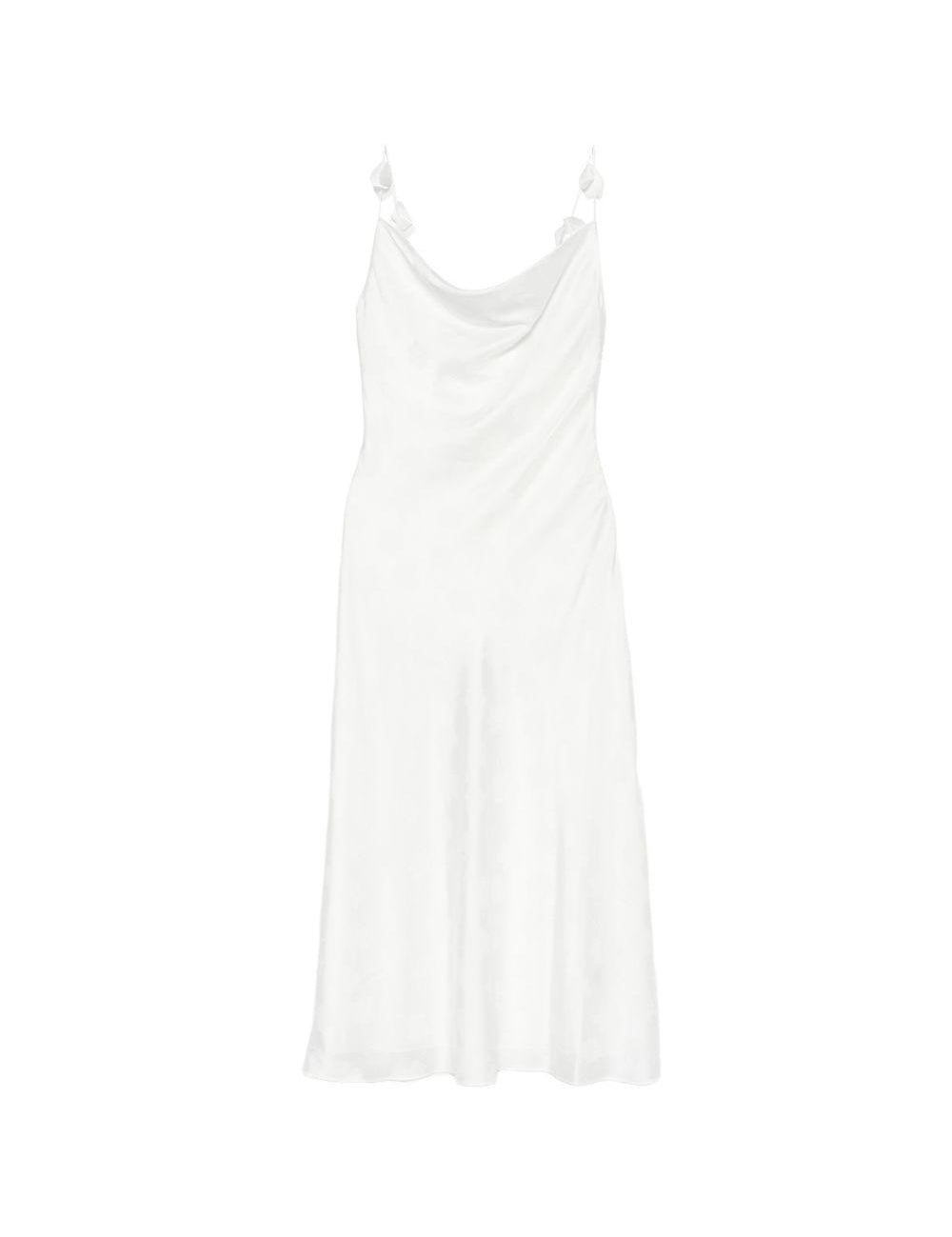 Abito a fiori jacquard in bianco Rotate - donna 