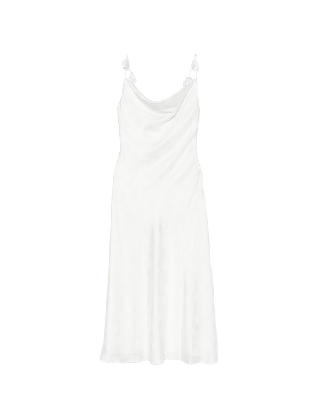 Abito a fiori jacquard in bianco Rotate - donna 