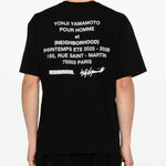 T-shirt a maniche corte in nero Yohji yamamoto - uomo 