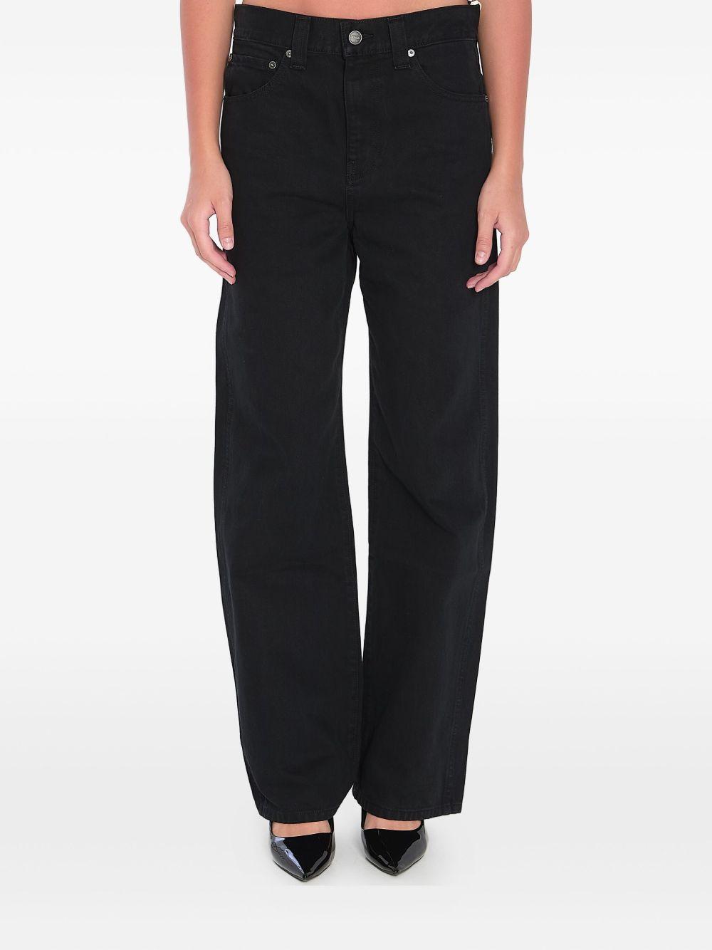 Jeans Bonnie con cinque tasche in nero Khaite - donna 