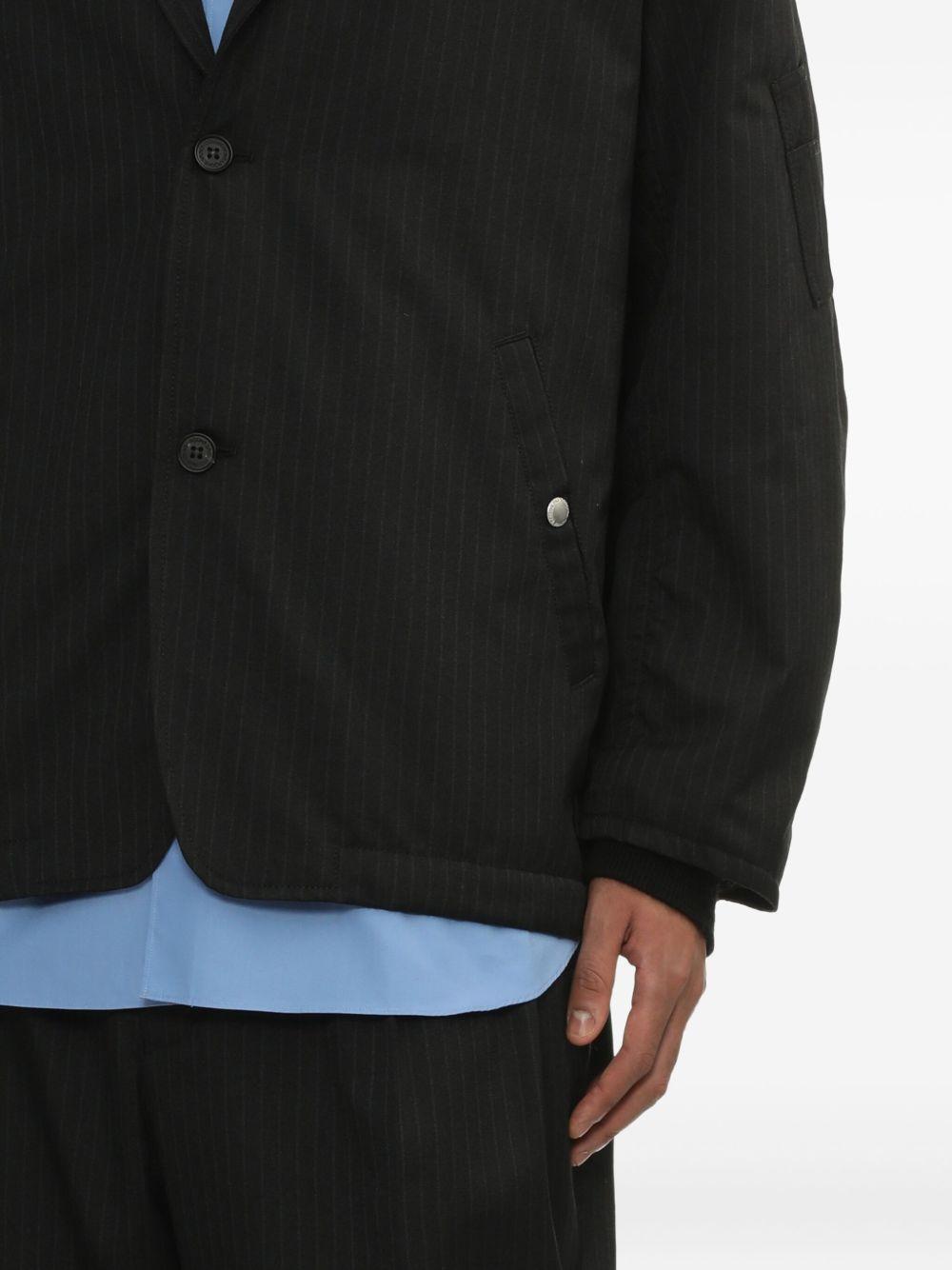 Giacca monopetto con motivo gessato  in nero Comme des garcons homme - uomo 