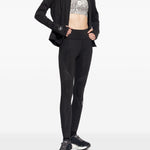 Giacca con zip a collo alto in nero Adidas by stella mc cartney - donna 
