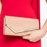 Clutch in pelle lucida emmie in rosa Jimmy choo - donna 