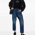 T-shirt girocollo stampata in nero R13 - donna 