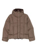 W Oaks Gda Down Jacket with hood in Bacon brown - women