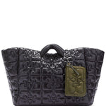 Borsa tote xxl trapuntata in nero Ganni - donna 